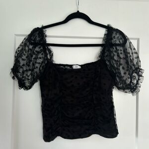 Sheer Black Floral top